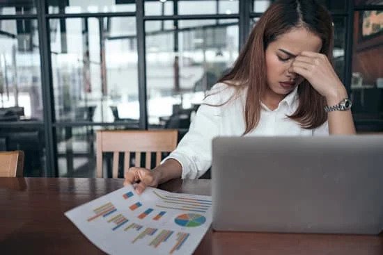 woman depressed about work